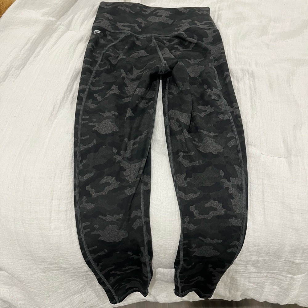 High Waisted Fabletics Charcoal Camo Leggings - image 6